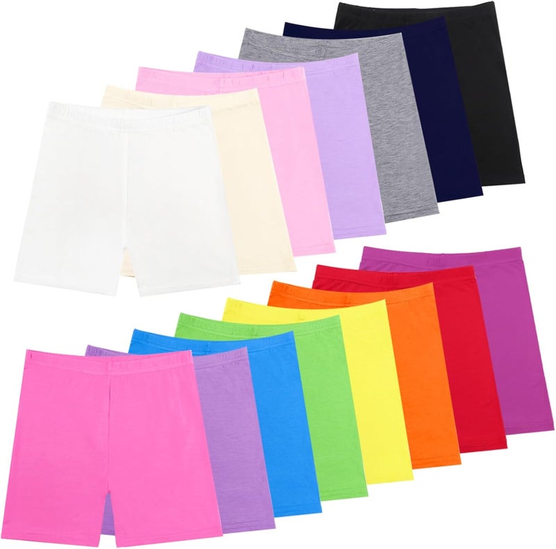 HOLLHOFF Store 15 Pack Girls Dance Shorts, Bike Shorts for Toddlers, Biker Cartwheel Under Dress Multicolor Girls Clothes - Image 1